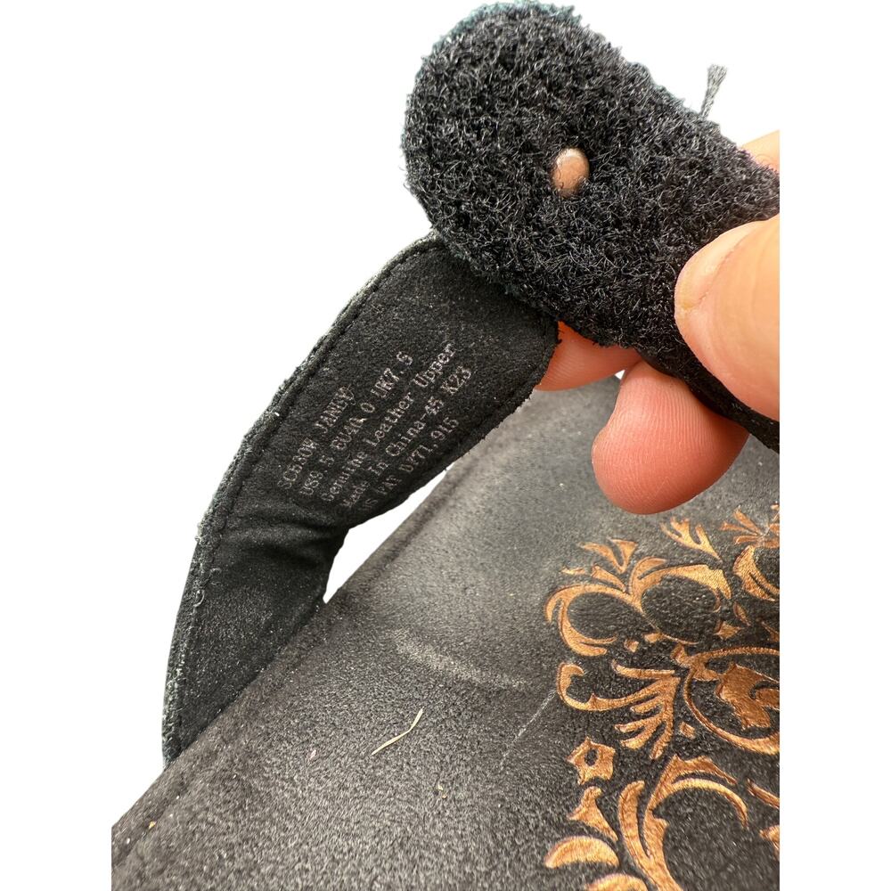 👡 Aetrex Black Leather Braided Sandals Comfort Arch Support Women size 9.5 - Picture 5 of 5